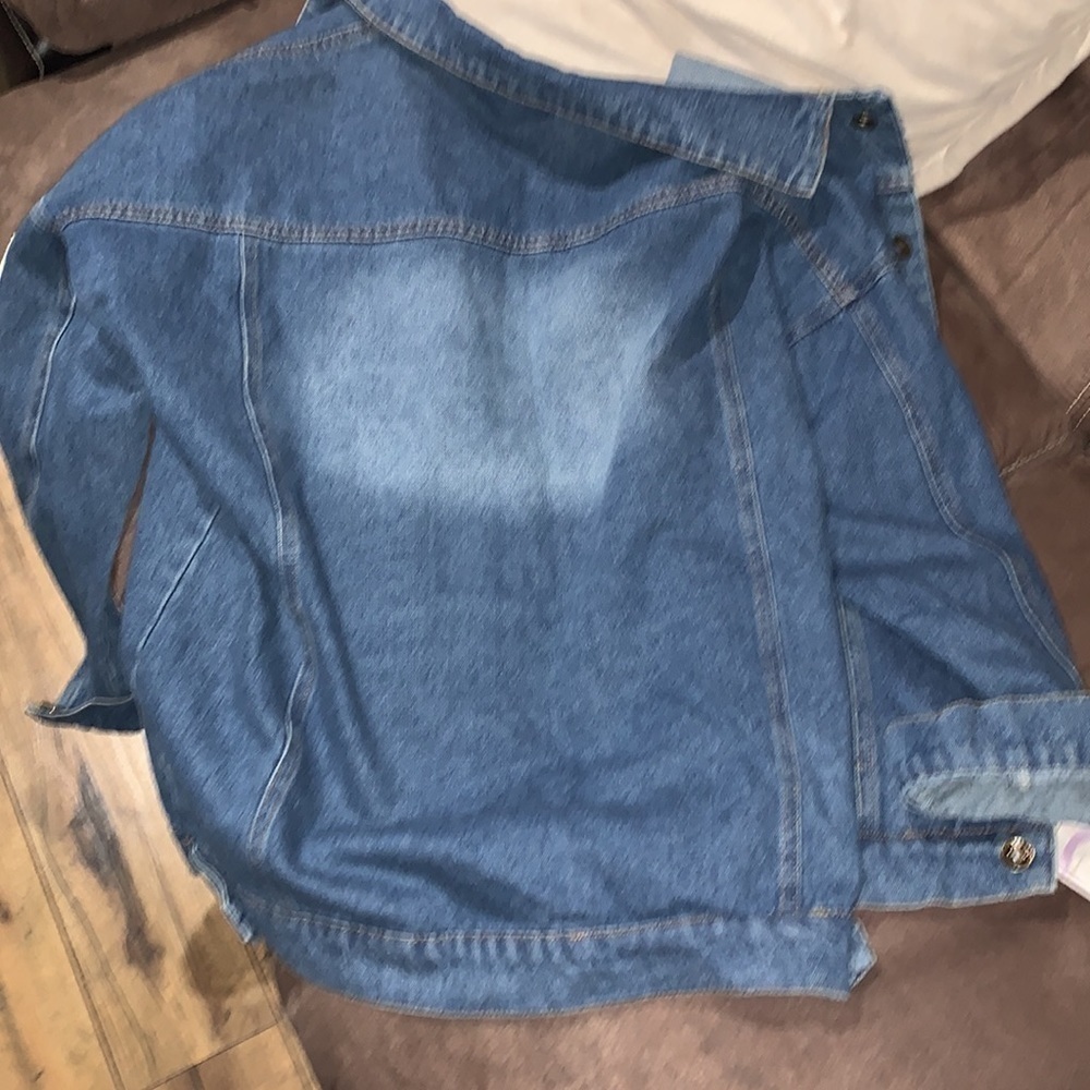 Jean/Denim Jacket with Patches XL - Picture 12 of 12